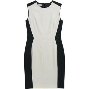 Narciso Rodriguez Colorblock Sheath Autumn Wedding Dress Ivory Sz 6